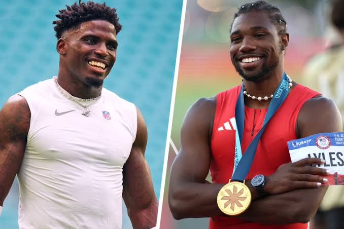 Tyreek Hill challenges Noah Lyles after running a 100-meter dash that wouldn’t beat Noah Lyles